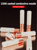 15AK Contact Tips New Coating Protect 25mm M6 Gas Nozzle Tip 0.8mm-1.2mm MIG Torche Welding Tool Parts