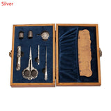 8PCS/Set Embroidery Scissor Kit European Style Scissor Set Stainless Steel Sewing Tool Antique Sewing Scissor For Embroidery