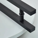 Black Stainless Steel Glass / Wooden Door Handle