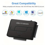 Hard adapter converter, 2.5/3.5-inch hard disk SSD universal recovery kit, 1 power supply