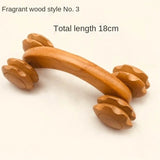 Mahogany rosewood wenge fragrant wood hand push waist neck back acupoint massage roller home massager