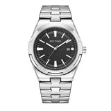 PINTIME Men's Watches Stainless Steel Strap Fashion Quartz Wristwatch Calendar Luminous Waterproof 3br Casuals Reloj Hombre Gift