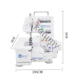 Desktop Overlock Sewing Machine - Household Four-Thread Lockstitch, Small for Home Office.