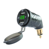 Aluminum Alloy European 5V 4.2A USB Charger DIN Socket Voltmeter for Triumph Tiger Explorer Ducati Motorcycle