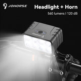 LED Front Rechargeable Light with Horn MTB Bicycle Head Lights Cycg Bike Safety Lamp for Night Riding