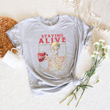 Fashion Round Neck Loose Letter Digital Printing Short Sleeve