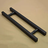 Black Stainless Steel Glass / Wooden Door Handle