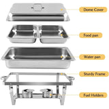 1Pcs 1/2/3 Grid Pans Rectangle Chafing Dish Stainless Steel Chafer Catering Buffet Set Food Insulated dining stove For canteen