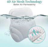 With Mesh Cupsbathtub Accessories Breathable - Non-slip 6 Suction Cushion Pillow Bath Spa Air Tub