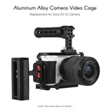 Andoer for Sony ZV-E1 Aluminum Alloy Camera Video Cage Kit with Cold Shoe Mounts Numerous 1/4" Threads