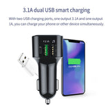 F10 Car Blue tooth 5.0 FM Transmitter TF Card Disk Playback 3.1A Dual USB Fast Charger Handsfree MP3 Music Player 3 in 1 charger