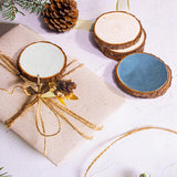 30Pc Natural Rounds Unfinished Wooden Circles Ornaments Craft Supplies Wood Slices 3.5-4.0 Inch