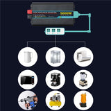 Pure Sine Wave DC 12V 24V 48V To AC 220V 4000W 5000W Solar Power Frequency Converter 50hz Car Inverter Transformer