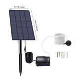 Aquarium Oxygen Aerator Low Noise Fountain Adjustable Angle Solar Powered Air Pump for Outdoor Garden