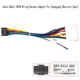 10Pcs Car Audio Radio 16 PIN Wiring Harness Adaptor For Ssangyong Chevrolet Spark Navigation Screen Power Cord