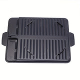 1pc Non-stick Grill Pan, Smokeless Rectangular Grill Pan Medical Stone Griddle Pan Baking Tray Barbecue Hot Plate