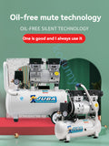750W/800W Mini Car Pump Silent Oil-Free Air Compressor for Home Repair and Tire Inflation