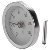 -W50A Hot Water Thermometer Bimetal Stainless Steel Surface Pipe Clip-On Temperature Gauge