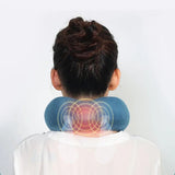 Electric U-shaped multifunctional massage pillow and cervical spine hot compress vibration massager for household car