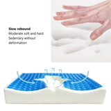 Gel Anti Bedsore Cushion Breathe Freely Fiber Material T Shaped Opening Triangular Slope Design Breathable Chair Pad Car