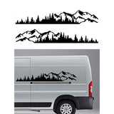 2PCS Mountain Forest For Truck Window Bumper Auto Door Decals Laptop Kayak Vinyl Decoration Car Body Sticker