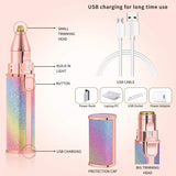 2023 hot sell facial shaver women electric rechargeable portable electric epilator 2 in 1 eyebrow trimmer