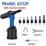 Lightweight Pneumatic Riveter Fully Automatic Rivet Nut Gun M3 to M12 Air Hydraulic Industrial Riveting Tool Upgraded RL-6312