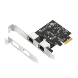 2 port 2.5G RJ45 Network adapter 2500mbps RTL8125B Chipset PCIe PCI Express 25GbE network Lan Card for gaming desktop server