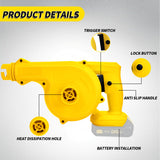 Cordless Leaf Mini 2-in-1 Air Blower and Vacuum Dust Cleaner Collector Power Tools for 20V Battery (No Battery)