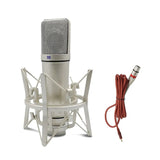 Metal Professional Condenser Studio Microphone for Computer Gaming Recording Singing Podcast Sound Card