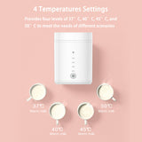 Portable Baby Bottle Warmer Wireless Milk Heater Defrosting Heating Dual Modes 4 Levels Temperature for Travel Outdoor Use