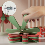 3pcs Tree Design Stand Wooden Trivets Decorative Anti Scald Heat Resistant Table Mat Coaster Wood Placemats Pot for Christmas