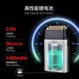 2024 New Professional Shaver WMARK NG-998 Stainless Steel Etched Titanium Two-blade Electric Men's Razor