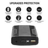 12V 600A Peak Current Car Jump Starter for 2.0L Small Vehicles Emergency Power Bank with Usb Port Phone Charging Led Flashlight
