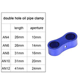 AN4 AN6 AN8 AN10 AN12 Braided Rubber Hose Aluminum Anodized Line Separator Divider Clamp Kit Black Blue