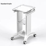 Beauty Salon Equipment Trolley Holder - Rolling Cart with Roller Wheels and Aluminum Stand for Personal Care Appliance Parts