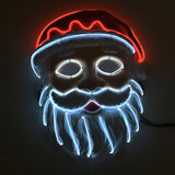 Headgear Adult Children Decorative Party Funny Christmas LED Mask Cosplay Santa Claus Full Face