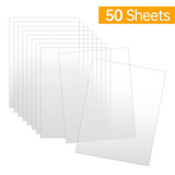 100/50 SheetsClear PVC Flexible Transparent Plastic Sheet for DIY Projects Scrapbooking Handmade Shaker Cards Cover Album Photo