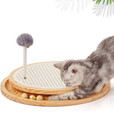 Cat Scratcher Kitten Interactive Toy Scratching Pad With Ball Track Spring Ball For Chasing Hunting