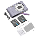 Andoer Digital Camera 48MP 1080P 2.4-inch IPS Screen 16X Zoom Auto Focus Self-Timer Anti-shaking with 2pcs Batteries Hand Strap