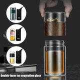 200ml Holder Glass Double Layer Cup Infuser Tumbler Drinkware Water Bottle With Tea Filter