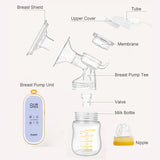 doopser Double Electric for Breastfeeding Hands Free Breast Pump 3 Modes 9 Suction Levels Low Noise Anti-Backw