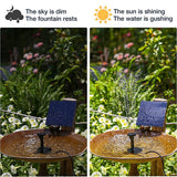 Powerful 5.5W Solar Pond Pump with 6pcs Nozzle Kit & 10ft Cable - Ideal for Ponds and Bird Baths