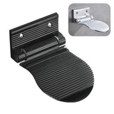 Shower Footstool  Black/Silver Aluminium Alloy Wall Mounted Footrest Step Anti-Slip Footrest  Bathroom Rest Pedestal Footstool