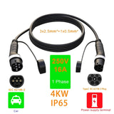Electric Vehicle Adapter Type2 Female To Male Plug 250V/480V 16A/32A Ev Car Charging Converter Cable