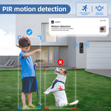 Video Doorbell Camera Wireless with Chime Ringer - Battery Powered, Smart AI PIR Human Detection, 2.4G WiFi, 2-Way Audio, Night View