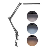 LED Desk Lamp 10 Levels Dimming Swing Arm Desk Lamp USB Push Button with Stable Cantilever Frame for Work for Games for Reading