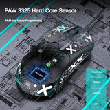 M5 Honeycomb Lightweight USB Wired Ergonomic RGB PAW3325 Chip 800-12000DPI E-sports Game Mouse for PC Laptop Tablet