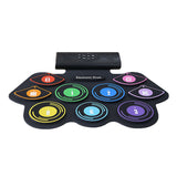 Portable Electronic Roll Up Drum Pad Set with 9 Pads, Drumsticks & Sustain Pedal - Christmas/Birthday Gift