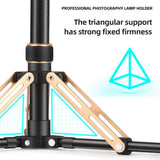 87.4" Tripod Video Stand Carbon Fiber 5section 3kg Payload Center Column 1/4"&3/8"for LED Light /Flash Light/Softbox